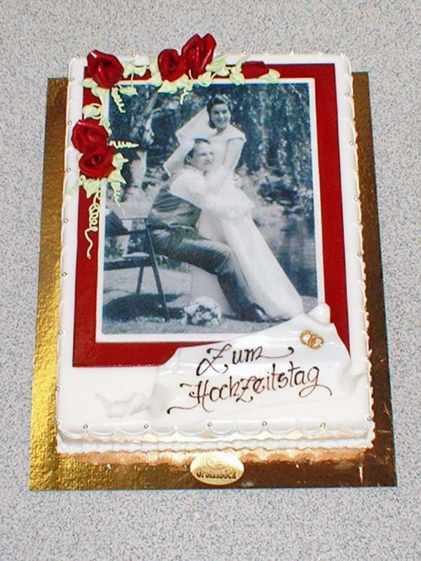 Torte zum Hochzeitstag