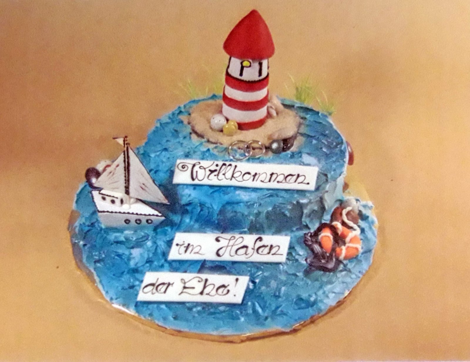 Vermählungstorte „Hafen der Ehe“
