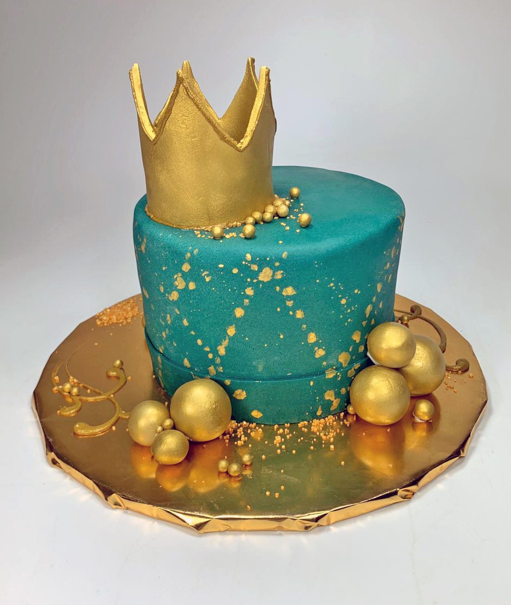 Geburtstagstorte (Nr. 293) Geburtstagstorte mit goldener Krone